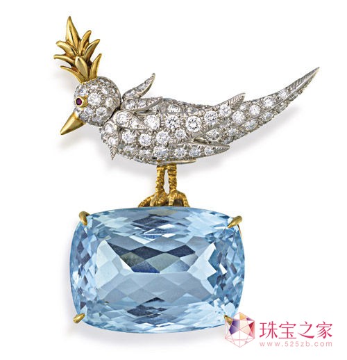 苏富比将于墨尔本举办奢华珠宝拍卖会“价值12万澳元的珠宝‘石头上的小鸟’”（图片来源：苏富比澳大利亚官网）